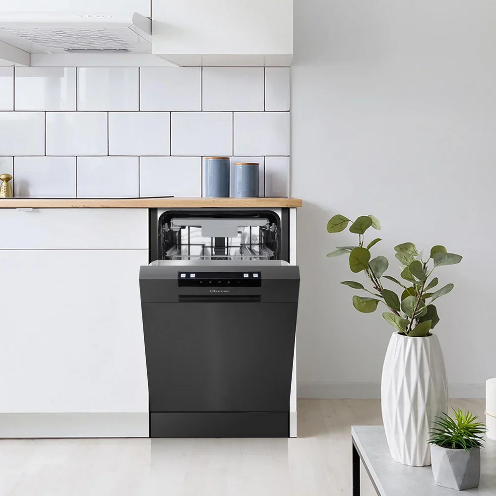 Hisense HS523E15BUK Slimline Freestanding Dishwasher 10 Place Settings Black - E Rated