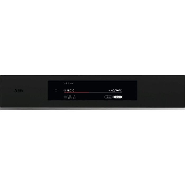 AEG 9000 Series TK9NK821T Compact Built in Microwave Combination Oven Black