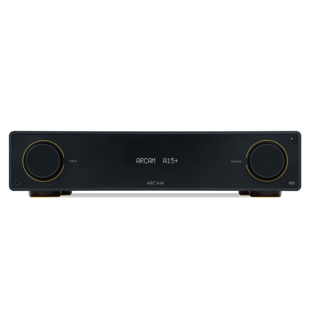 Arcam A15+ Integrated Amplifier with Wharfedale Linton Heritage Standmount Speakers with Matching Stands - Black