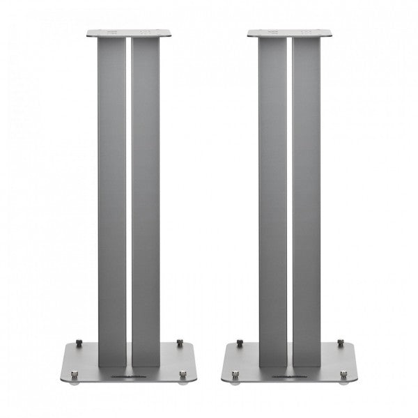 Bowers & Wilkins 606 S3 Bookshelf Speakers Oak with FS-600 S3 Silver Stands