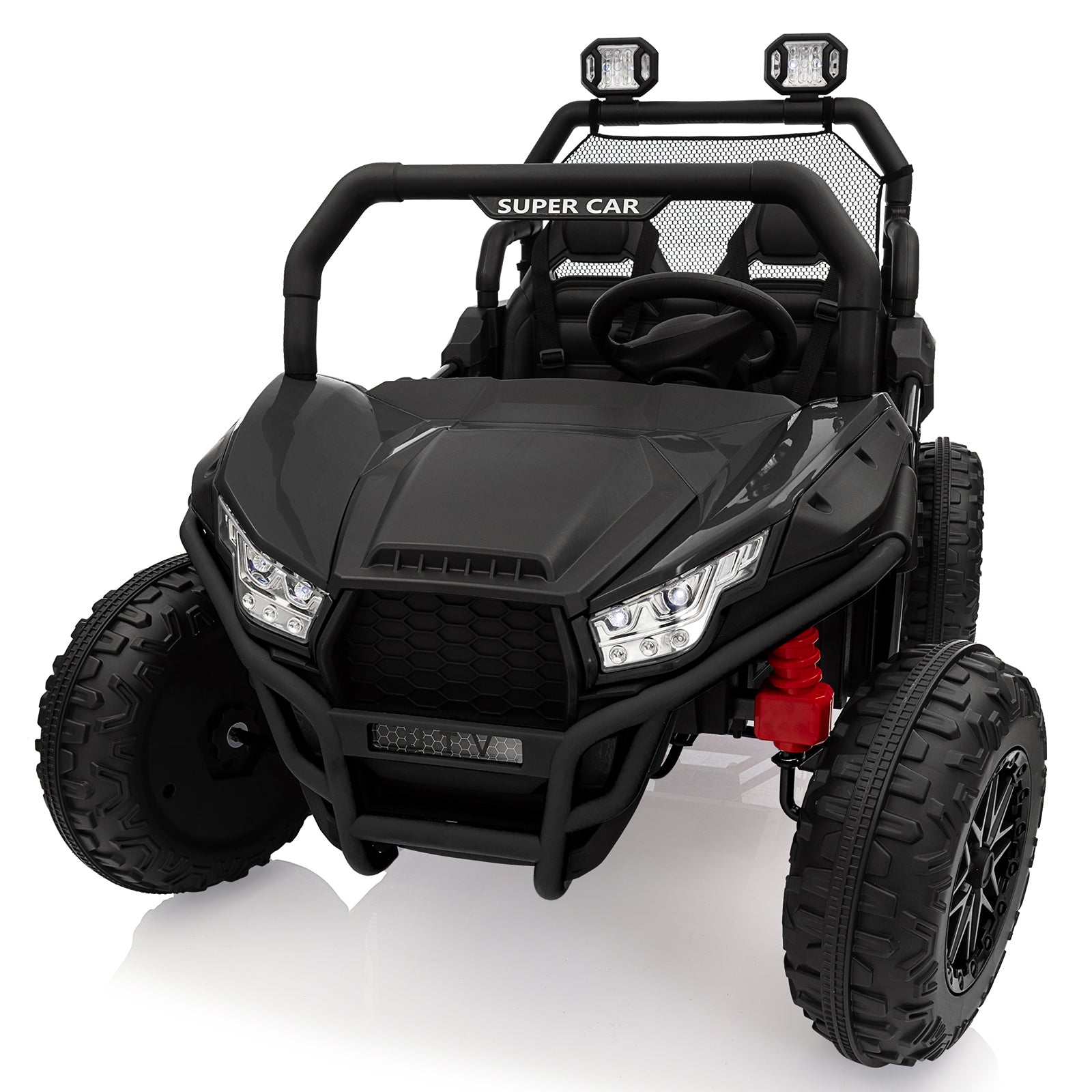 Garvee Ride - P Series: 2 Seater 24V Ride On Car,Electric Vehicle Utv Car for Kids,400W Motors Electric Truck With Remote,4.5MPH Max Speed,Four-Wheel Suspension,Music,Best Gift for Kids,Black