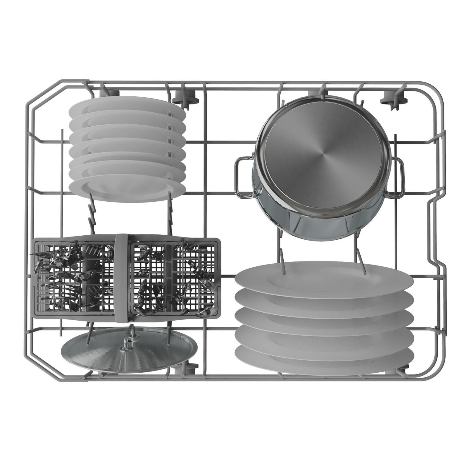 Hotpoint HP2FE10CS90SUK Freestanding Slimline Dishwasher 10 Place Setting Silver