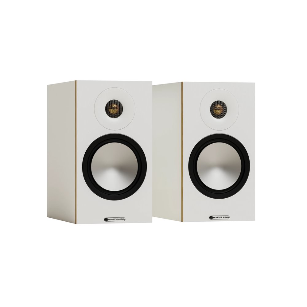Mission 778X Integrated Amplifier Silver with Monitor Audio Bronze 50 7G Bookshelf Speakers White Pair HiFi Package