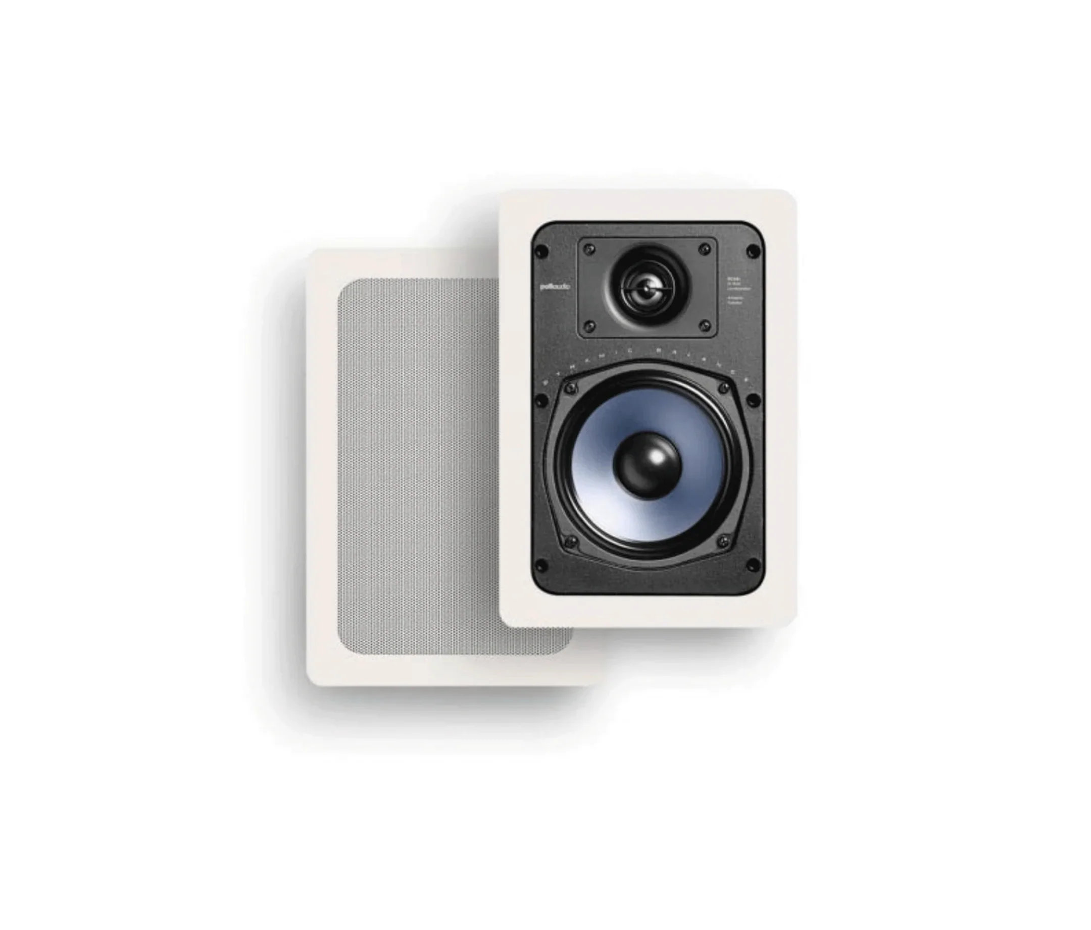 Polk RC55i High-Quality In-Wall Speakers Pair with 5.25inch Drivers White