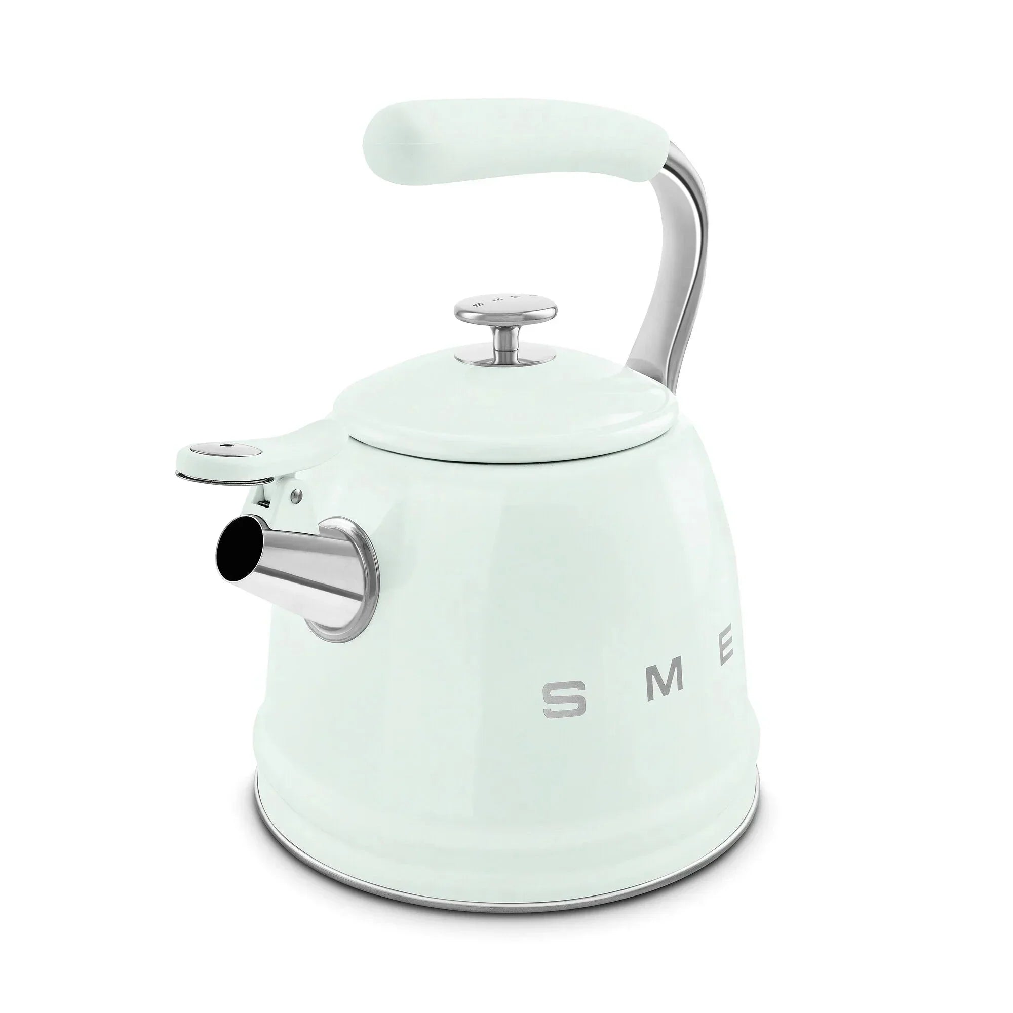 Smeg WKF01PG Retro 50s Style Whistling Hob Kettle Pastel Green