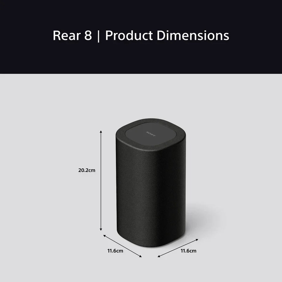 Sony SA-RS8 BRAVIA Theatre Rear 8 Wireless Rear Speakers Pair Black