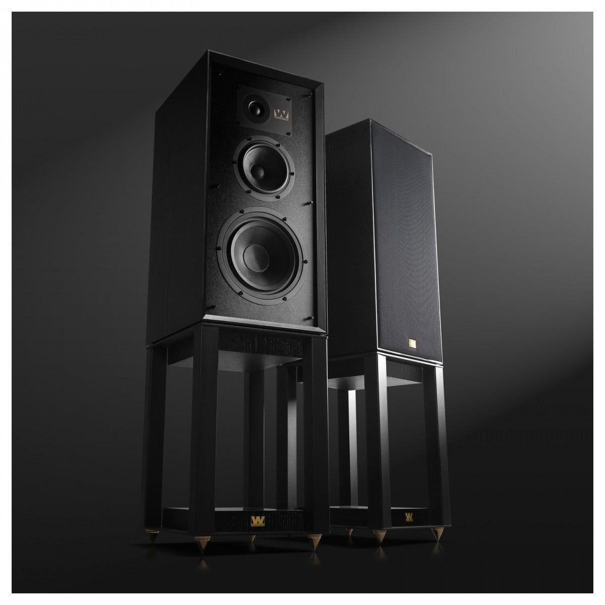 Wharfedale Super Linton Heritage Standmount Bookshelf Speakers Pair - Black Oak