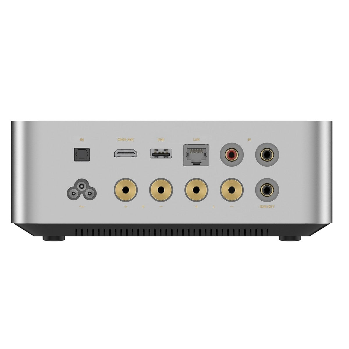 WiiM AMP ULTRA Streaming Amp Silver with WiiM Sound Mulitroom Speakers Pair & Sub Pro Subwoofer White HiFi Package