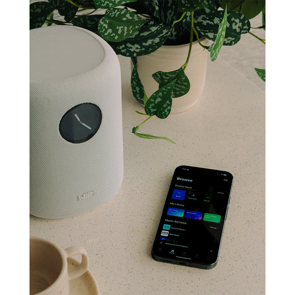 WiiM SOUND Wireless Multiroom Smart Speaker with Display - White