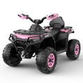 Garvee 12V Electric Ride On Car for Kids 3-8 Years, 2 * 45W Motor, Remote Control, LED Lights, Music Player & Emergency Brake, Battery Powered Cars for Toddlers & Big Kids - Pink