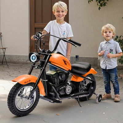 Garvee Ride - T Series: 24V Electric Dirt Bike, 2 Speed Max Up to 14 mph & 60 Minutes Continuous Ride on Toy Motorbike with Led Lights, Leather Seat, Handbrake for Big Kids Teen