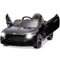 Garvee Kids Ride On Car, Licensed Bentley Bacalar 12V Electric Vehicles w/Parent Remote Control, Scissor Door, Suspension, 3 Speeds, LED Lights, Horn, Battery Powered Ride on Toy for Boys Girls - Black