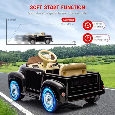 Garvee Ride - P Series: 12V Ride On Car for Kids Ages 3-5, Power Wheel Ride-on Toys W/parent Remote, Music Player, 4 Wheel Cushion, Kids Electric Cars with 2 Speed, Dual Doors, Front &ear Headlights