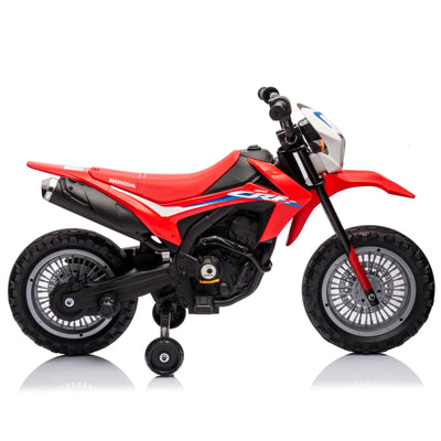 Garvee Ride - P Series: Kids Electric Ride on Motorcycle, Licensed Honda Battery Powered Motorbike Toy, with Training Wheels, Rechargeable Battery, Headlight, Engine Sounds, for Children Girls Boys - Red