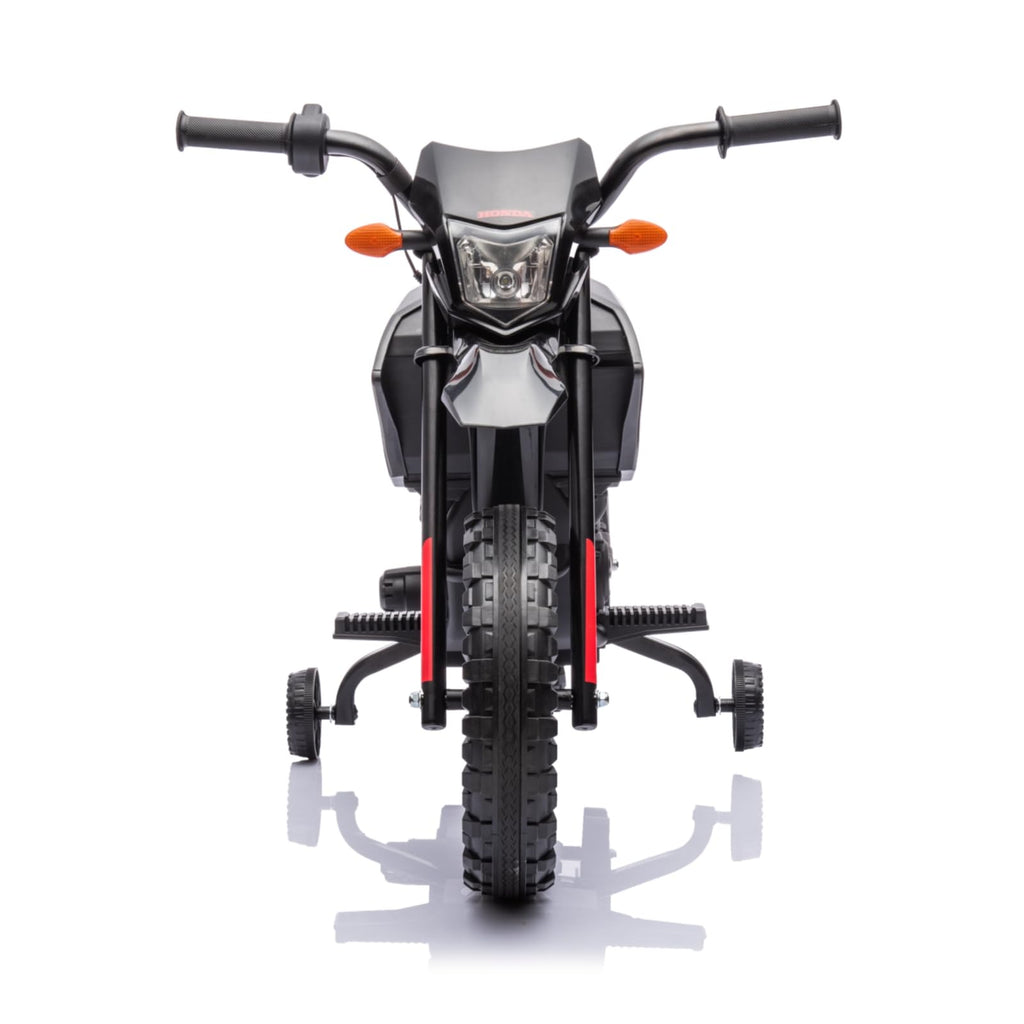 Garvee Ride - P Series: Kids Electric Ride on Motorcycle, Licensed Honda Battery Powered Motorbike Toy, with Training Wheels, Rechargeable Battery, Headlight, Engine Sounds, for Children Girls Boys - Black