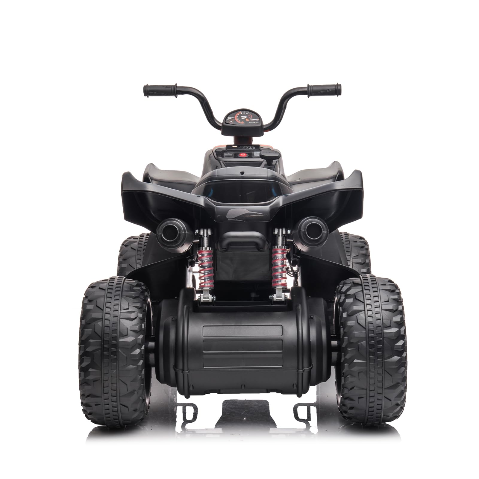 Garvee Ride - P Series: 24V Battery Powered Kids Electric Vehicle, 4 Wheeler Quad w/Headlights, MP3, USB, Volume Control, Large Seat, Electric Ride on Toys Best Gifts for 18-36 Months Boys and Girls (Grey)