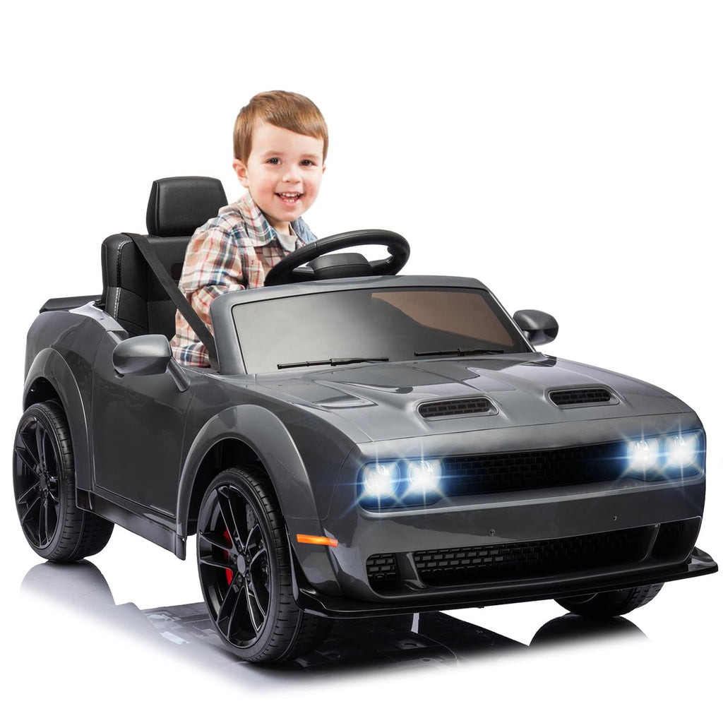 Garvee Ride - P Series: 12V Kids' Electric Ride On Car, Licensed Dodge Challenger Electric Car, Battery Powered Car with Parental Remote & Kids Manual Control, Battery Display, Volume Control for Kids
