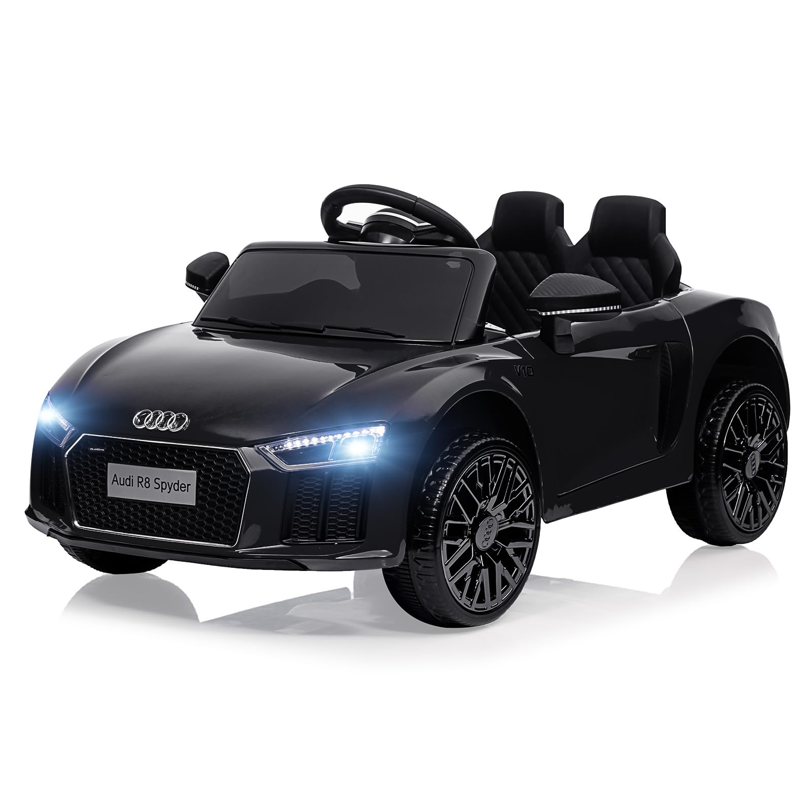 Garvee Ride - P Series: 12V Power Battery Electric Vehicles for 3-7 Toddlers, Licensed Toy Car with Remote Control, MP3 Player - Black