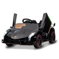 Garvee 12V Kids Ride On Car, Licensed Lamborghini Venono Electric Car w/Parent Remote Control, Scissor Door, 3 Speeds, LED Headlights, Rocking & Music, Battery Powered Ride on Toy for Boys Girls- Black
