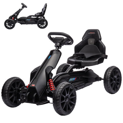 Garvee Ride - P Series: 12V Electric Go Kart for Kids,7Ah Battery Powered Car for Toddlers, Adjustable Seat, High/Low Variable Speeds,EVA Wheels, for 3-6 Years - Black