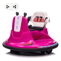 Garvee Kids Electric Bumper Car w/ Remote, Music, Lights, 360 Spin - Pink
