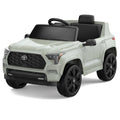 Garvee Ride on Truck Car, 12V Licensed Toyota Electric Cars for Kids, Ride on Toys with Remote Control, Spring Suspension, LED Lights, Bluetooth, 3 Speeds - Green