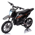 Garvee Ride - T Series: 36V Kids Electric Dirt Bike, 350W/15.5MPH Brushless Motor, LED, Comfortable Leather Seat, 175lbs Max Load Capacity- Black