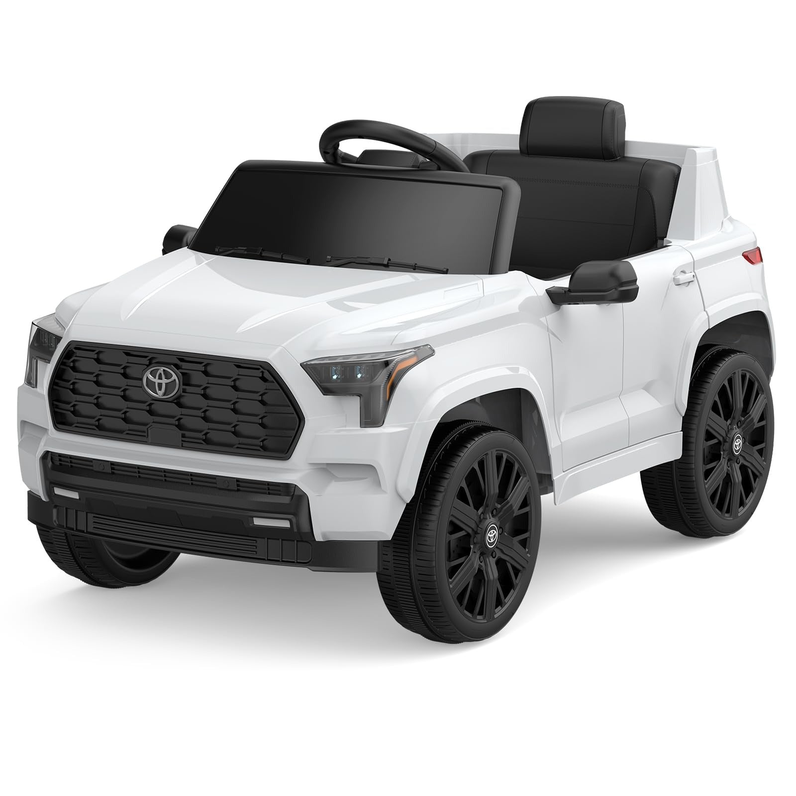 Garvee Ride on Truck Car 12V Battery Powered Kids Electric Vehicles, Licensed Toyota Kid Cars, Ride on Toys with Remote Control, Spring Suspension, LED Lights, Music, 3 Speeds