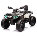 Garvee Ride - P Series: 12V Kids Ride On Electric ATV, 2 Leather Seater ATV Car for Kids,27V Kids Ride On Toys with LED Headlights, Bluetooth & Music, Adjusted Speeds 2-4 MPH, Ride On Toys for Kids 3-8,Gray