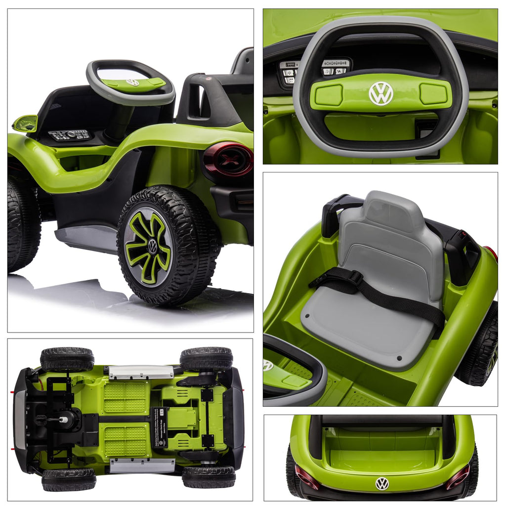 Garvee Ride - P Series: 12V Ride-On Toy With Remote Control | LED Lights, MP3, and Bluetooth | For Boys and Girls, Green