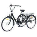 Garvee Adult Tricycle, 7 Speed Tricycle for Adults, 26 inch 3 Wheel Bikes for Adults with Baskets, Adult Tricycles for Women Seniors Men, Three Wheel Bike for Adults, 330 lb Black