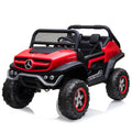 Garvee Ride - P Series: 2 Seater Kids Ride On Truck 24V Ride On Toy Licensed Mercedes Benz Battery Powered Electric Vehicle for Toddles with Remote Control, Battery Display, Trunk, Spring Suspension, LED Lights, Music, Red