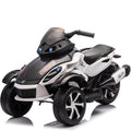 Garvee 12V Dual Motor Kids Electric Ride-On Car & 3-Wheel ATV – 4 MPH, Treaded Tires, LED Lights & Music, 66 lbs Capacity, Outdoor Battery Powered Vehicle for Boys & Girls Ages 3-8 – White