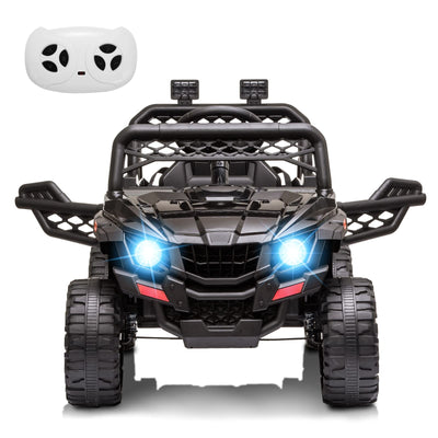 Garvee Ride - P Series: 12V Kids Ride On Car Truck w/Parent Remote Control, Spring Suspension, LED Lights, AUX Port, Music (Red-2,with Tent),jf-2