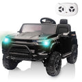 Garvee Ride - P Series: 2 Seater Truck Car Toys, Ride on Car Electric Vehicles w/Remote Control, 24V Battery, Dual Drive, LED Lights, Bluetooth, MP3, Battery Powered Electric Cars for Kids, Black