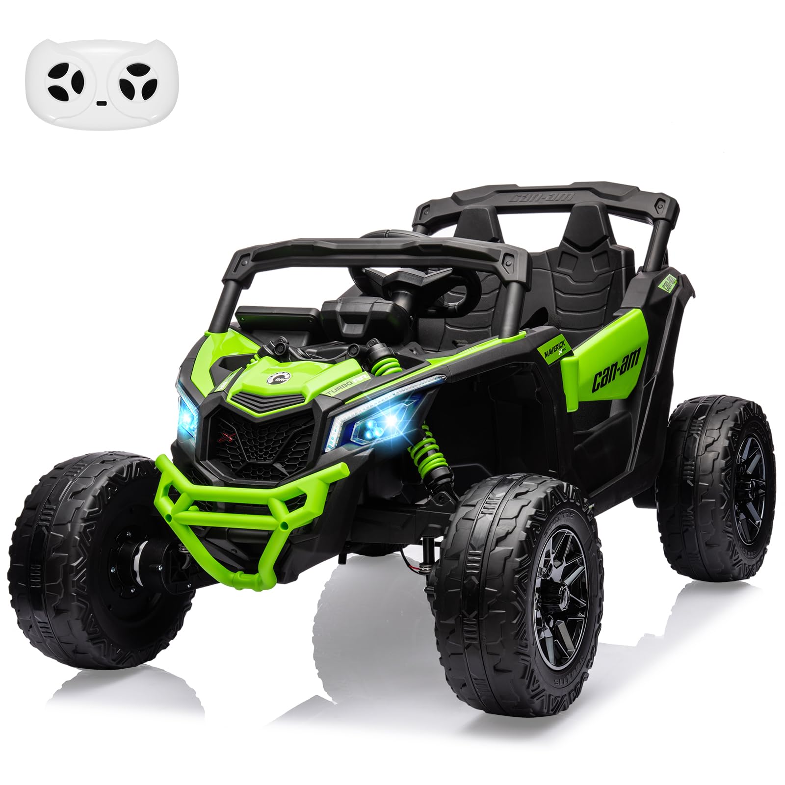 Garvee Ride - P Series: 12V Can-Am Ride-On UTV: Remote Control, Large Seat, Music, LED Lights, Spring Suspension, for Boys & Girls - Pink