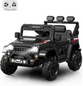 Garvee Ride - P Series: 3-6, Ride on Car with 2.4G Remote Control, 12V Battery Powered Electric Car for kids with 3 Adjustable Speeds, Soft Start, Battery Display, Music (Black)