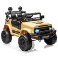 Garvee Ride - P Series: 12V Power Wheel Electric Car for Kids, Ride on Toys with Led Lights Bluetooth, 3 Speeds, Spring Suspension - Yellow