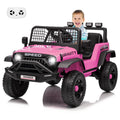 Garvee 12V Kids Ride On Truck Car with Parent Remote Control, 3 Speeds, Emergency Braking, LED Lights, Music & Horn, Pink for Boys and Girls Outdoor Adventures