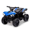 Garvee Ride - P Series: 6V Quad ATV for Kids Toddler 3+ years, Max 55lb Capacity, With LED, Music, Foot Pedal, Wear-Resistant Wheels, 1.9 MPH - Blue