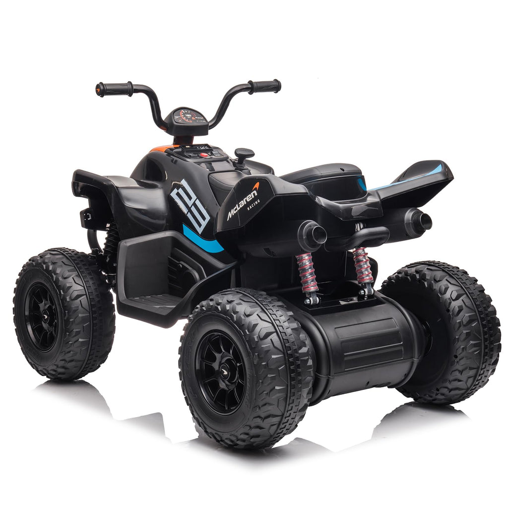 Garvee Ride - P Series: 24V Battery Powered Kids Electric Vehicle, 4 Wheeler Quad w/Headlights, MP3, USB, Volume Control, Large Seat, Electric Ride on Toys Best Gifts for 18-36 Months Boys and Girls (Grey)