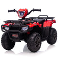 Garvee Ride - P Series: 12V Ride on Quad ATV for Kids, Electric Vehicle for Toddlers, High/Low 2.2mph Safety Speed for Child, Forward/Backward,LED Light, Music,USB for Boys Girls Gift- Red