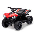 Garvee Ride - P Series: 6V Quad ATV for Kids Toddler 3+ years, Max 55lb Capacity ，With LED, Music, Foot Pedal, Wear-Resistant Wheels, 1.9 MPH - Red