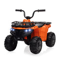 Garvee Ride - P Series: 12V Kids Ride-On Quad ATV: Non-Toxic, Bluetooth, LED, 2 Speeds, All-Terrain, Orange