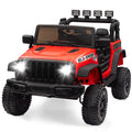 Garvee Ride - P Series: 12V Kids Electric Vehicles with Remote Control, 2 Speeds, Spring Suspension, LED Headlight, Bluetooth, Music, Battery Powered Car for Kids - Red