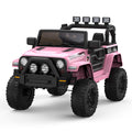 Garvee Ride - P Series: 12V Kids Ride On Truck Car w/Parent Remote Control, Spring Suspension, Led Lights,3 Speed Adjustable, Kids Gift for Boys and Girls - Pink