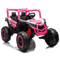 Garvee Ride - P Series: 2 Seater Ride on Car,12V Battery Powered Off-Road UTV Toy,Electric Car with Remote Control,Metal Frame,EVA Wheels,LED,Spring Suspension for 3-8 Boys&Girls - Pink