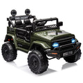 Garvee Ride - P Series: 12V Power Wheel Electric Car for Kids, Ride on Toys with Led Lights Bluetooth, 3 Speeds, Spring Suspension - Dark Green