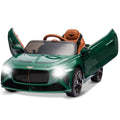 Garvee 12V Licensed Bentley Bacalar Ride-On: Remote Control, Scissor Doors, Suspension, LED Lights, 3 Speeds, for Boys & Girls - Green
