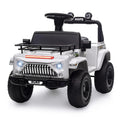 Garvee Ride - P Series: 6V Ride On Car for Toddlers - Battery Powered Electric Car with Music, LED Light, FM, Horn, Rear Storage, 4 Wheels - White